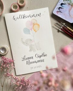 A4 Klappkarte Mittel Handlettering und Kreatives mit Liebe