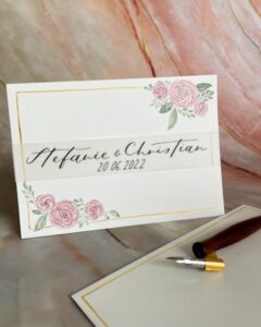 Hochzeitskarte Kalligrafie Handlettering und Kreatives mit Liebe
