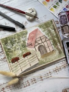Hochzeitskarte individuelles Motiv Handlettering und Kreatives mit Liebe